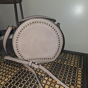 INC International Concepts Blush Studded Circle Crossbody Bag